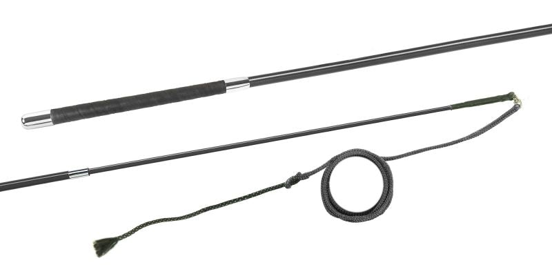 Lunging whip CARBON COMPOSITE, 2-WAY TELESCOPIC, WRAP HANDLE, NYLON STRAP 200 CM by Fleck