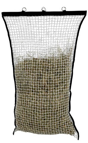 Hay net with filling aid