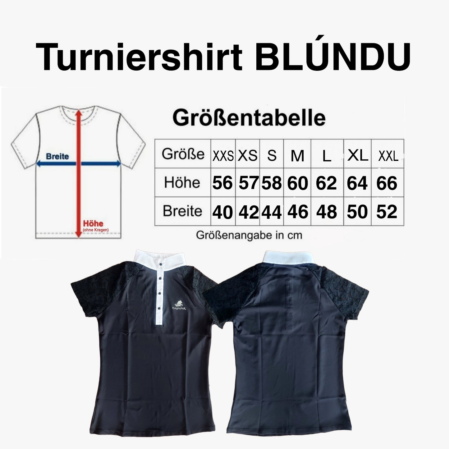 BLÚNDU Turniershirt T-Shirt - klassisch chic von ÍsKnapar