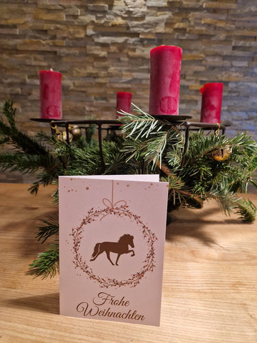 Weihnachtskarten mit Islandpferd