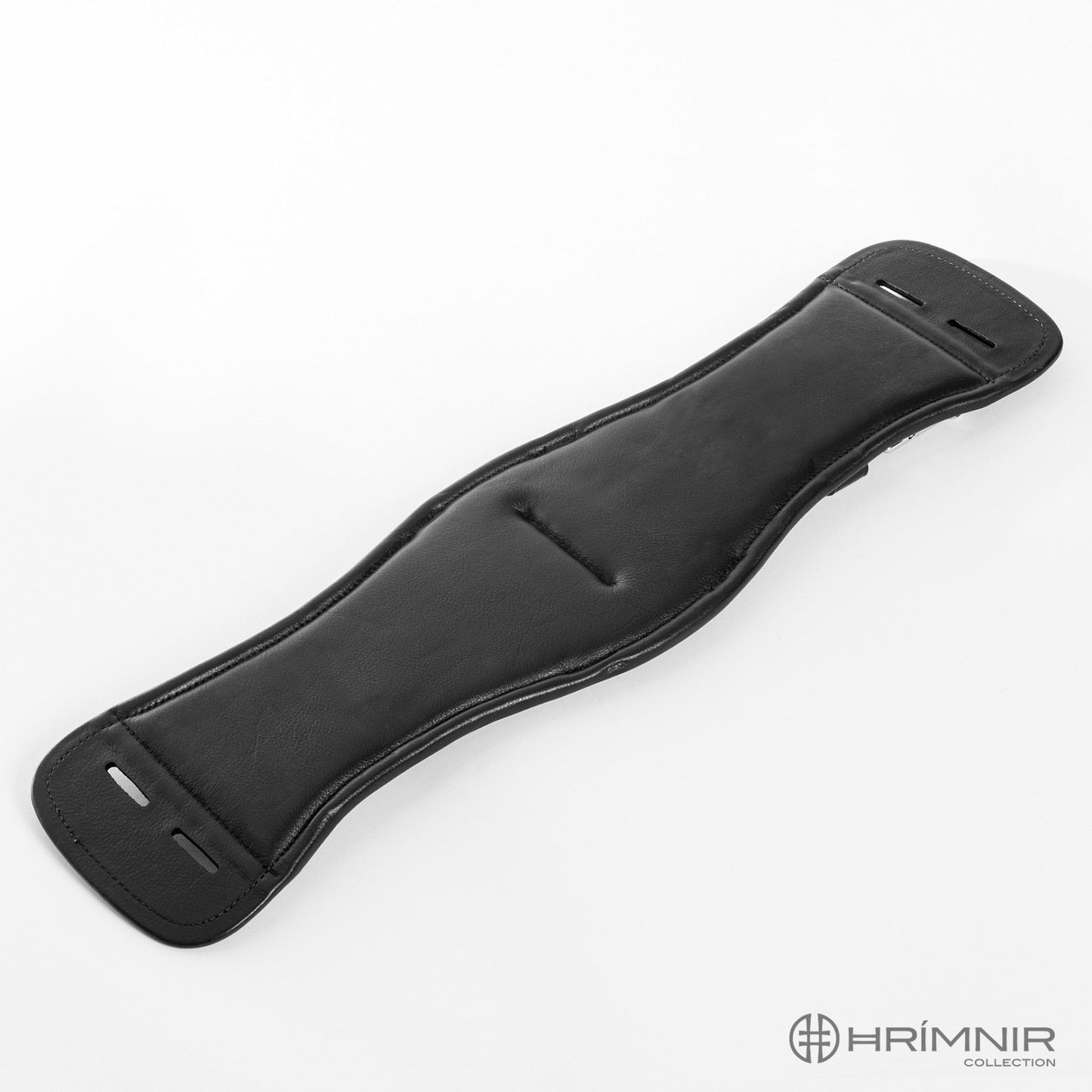 Leather saddle girth comfort with steel spring from Hrímnir