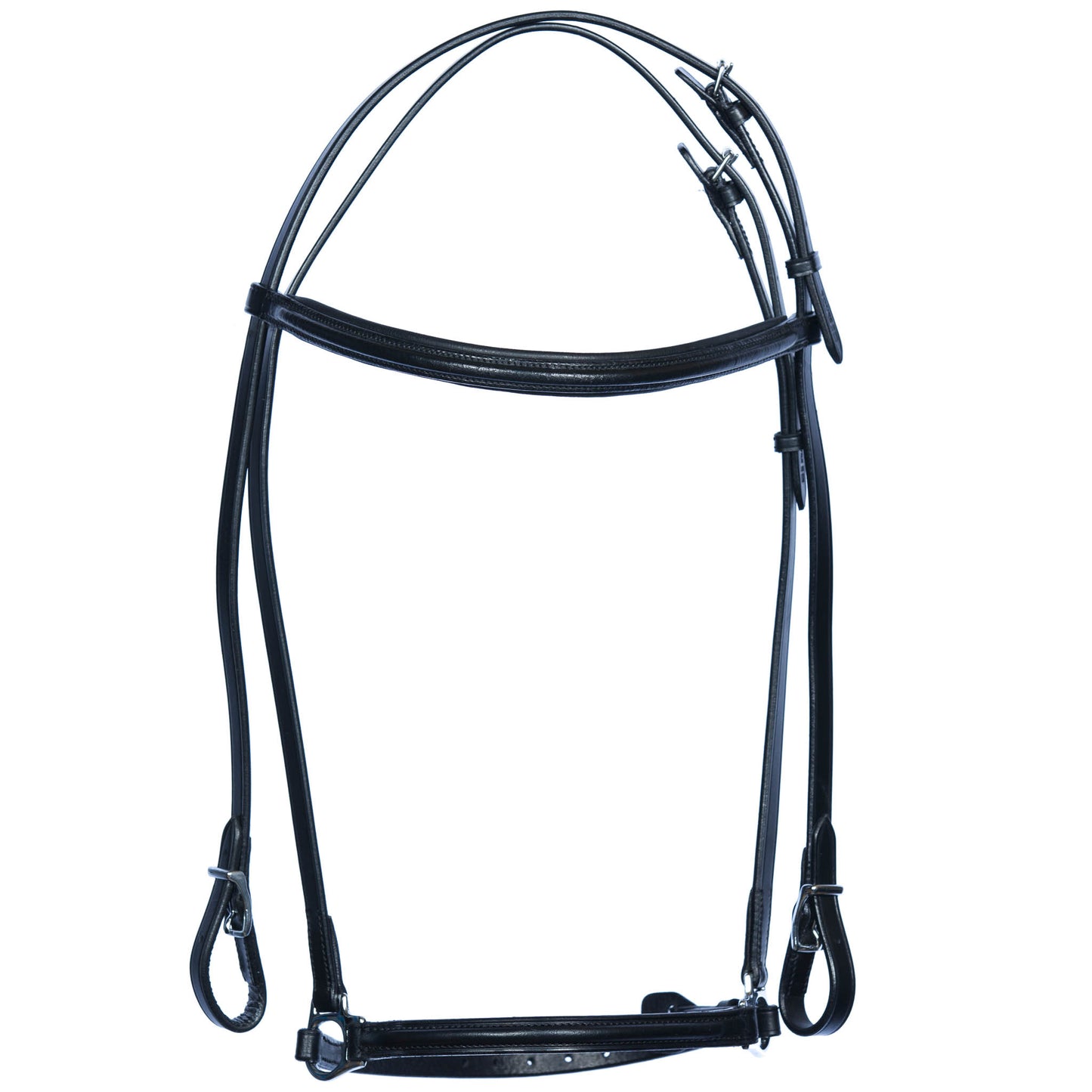 Elegante Trense aus schwarzem Leder von EQUES