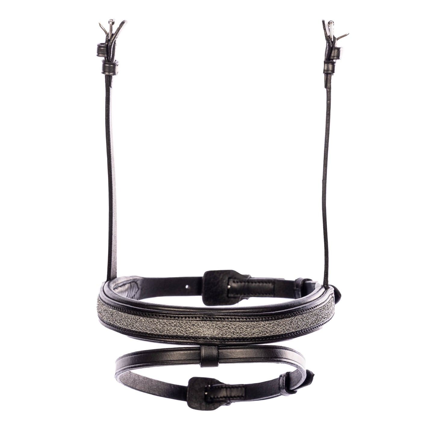 English combined noseband with silver sparkle for StepByStep bridle by EQUES
