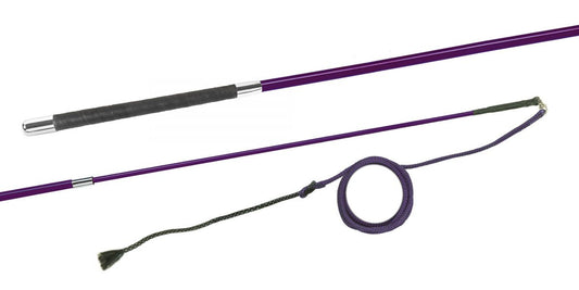 Longierpeitsche CARBON COMPOSITE, 2-FACH TELESKOP, WICKELGRIFF, NYLON SCHLAG 200 CM von Fleck