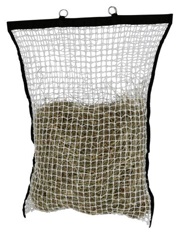Hay net with filling aid 