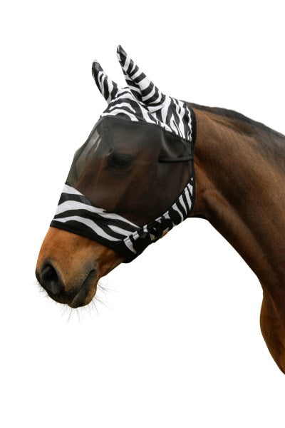 Zebra fly mask with ear protection from Covalliero 