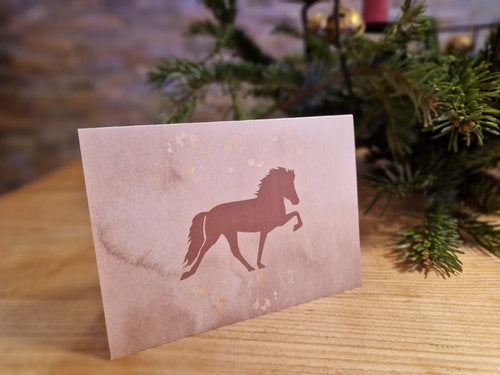 Weihnachtskarten mit Islandpferd