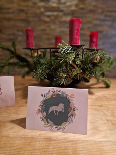 Weihnachtskarten mit Islandpferd