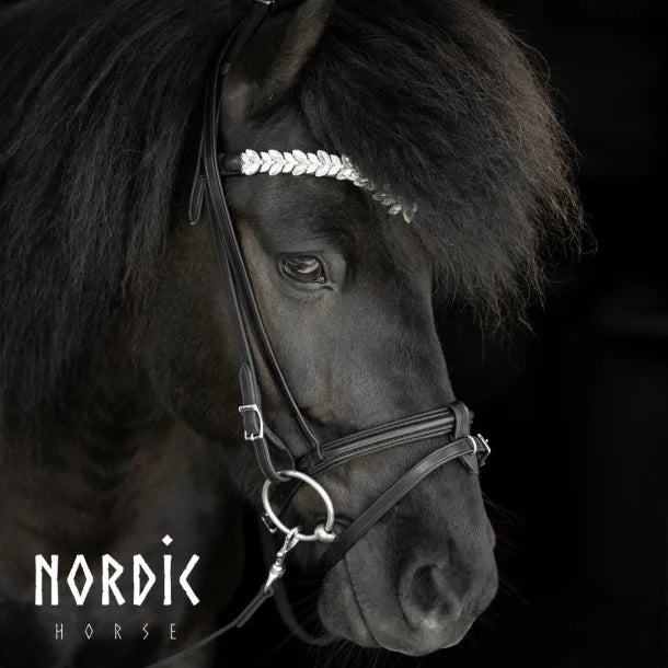 Stirnriemen Silver Leaves von NORDIC HORSE