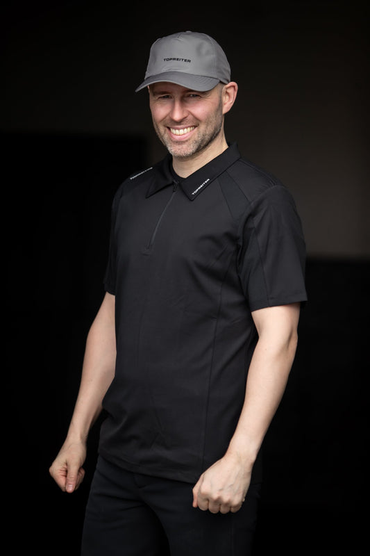 Topreiter Hrafnar Herren Polo Turniershirt schwarz