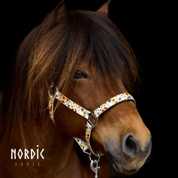 Gepolstertes Halfter mit Sonnenblumen von NORDIC HORSE