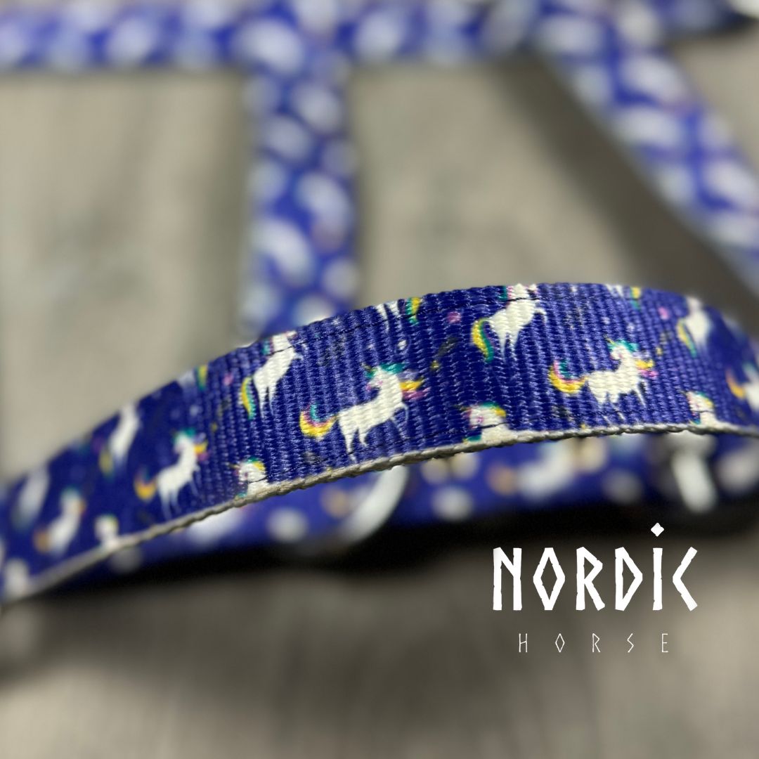 Nylonhalfter mit Einhörnern von NORDIC HORSE