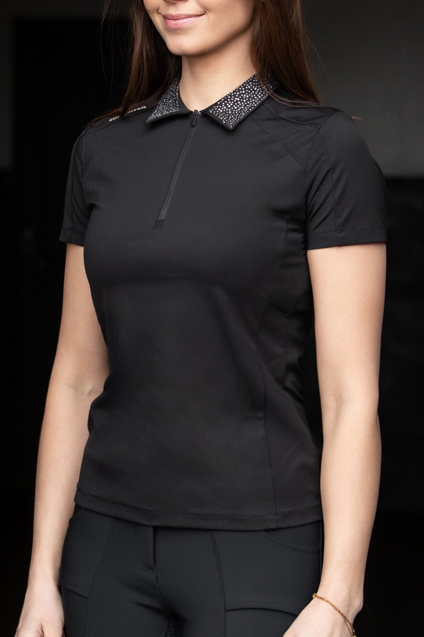 Top Reiter „Hríma“ Polo Turniershirt schwarz