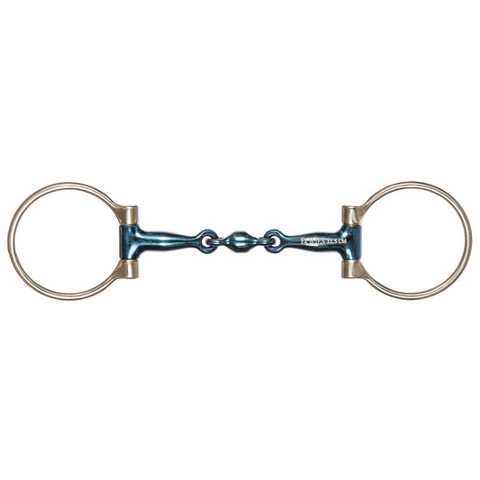 Doppelt gebrochenes Olivenkopfgebiss – Titan von EQUES 11,5 cm Testgebiss