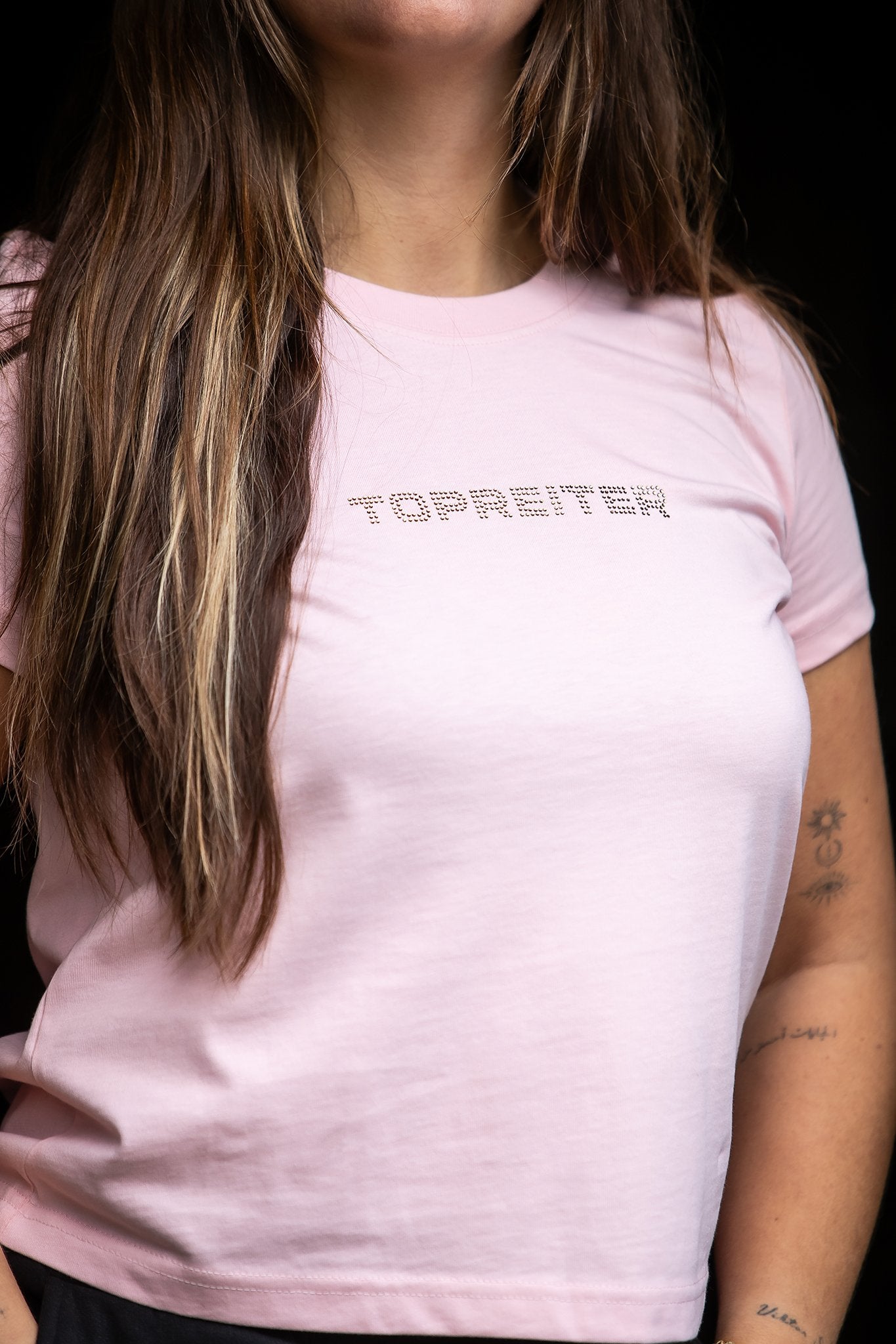 TopReiter Crystal Cropped T-Shirt