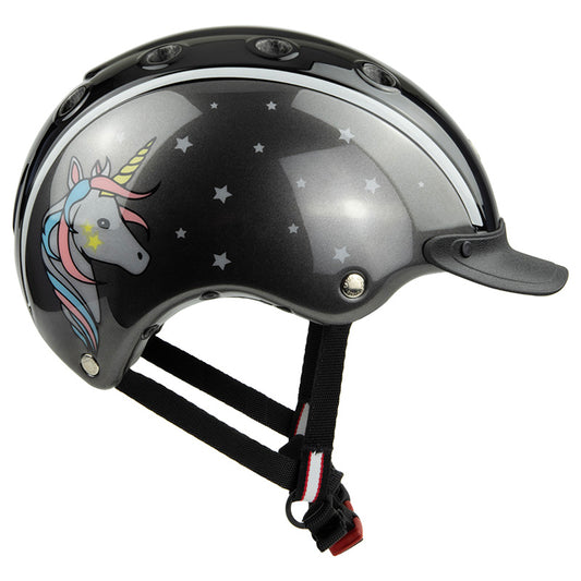 CASCO children's riding helmet Nori black grey unicorn