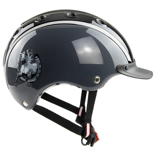 CASCO children's riding helmet Nori black grey horseshoe