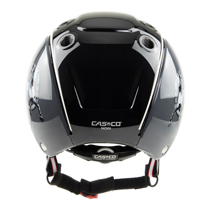 CASCO Kinderreithelm Nori schwarz grau Hufeisen