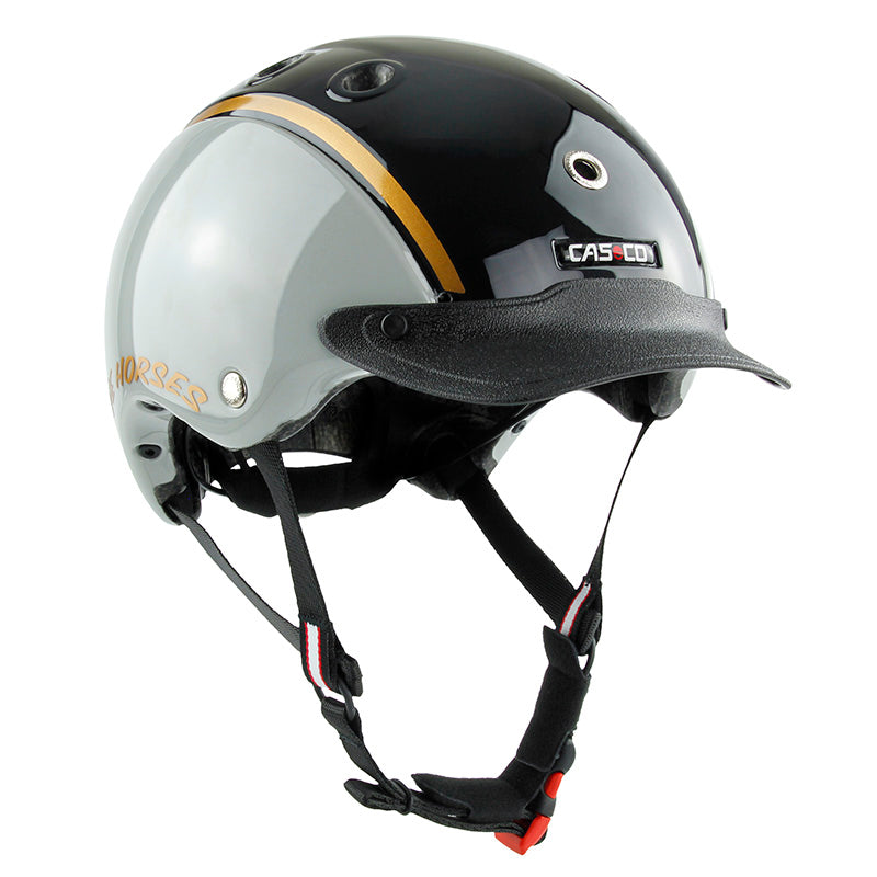 CASCO Kinderreithelm Nori sand-schwarz-kupfer, glanz  Größe: XS