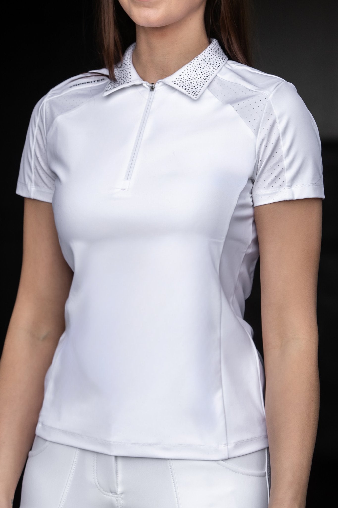 Top Reiter „Hríma“ Polo Turniershirt weiß