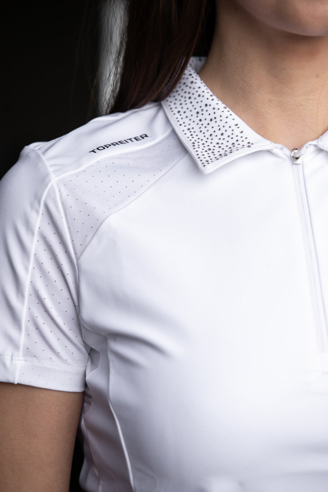 Top Reiter „Hríma“ Polo Turniershirt weiß
