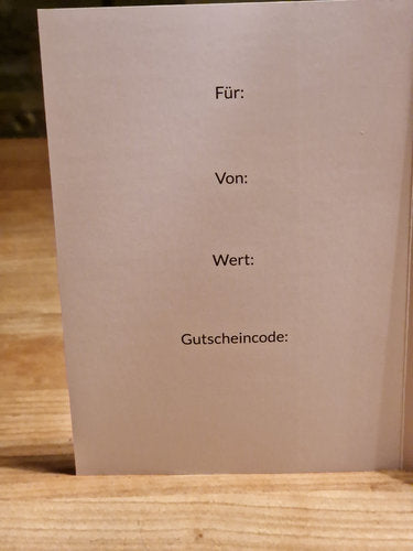 Gutscheinkarte per Post