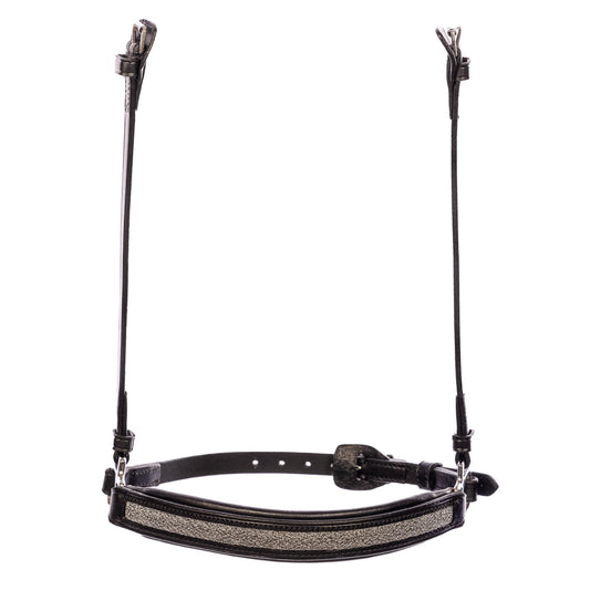 Hanoverian noseband with Silver Sparkle for StepByStep bridle by EQUES 