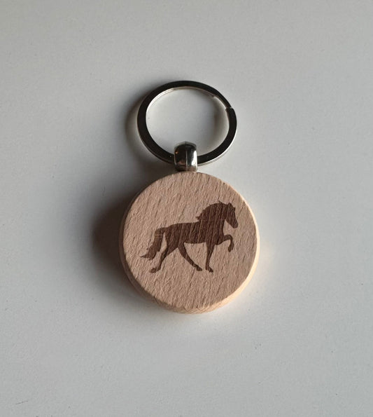 Keyring made of bamboo wood
