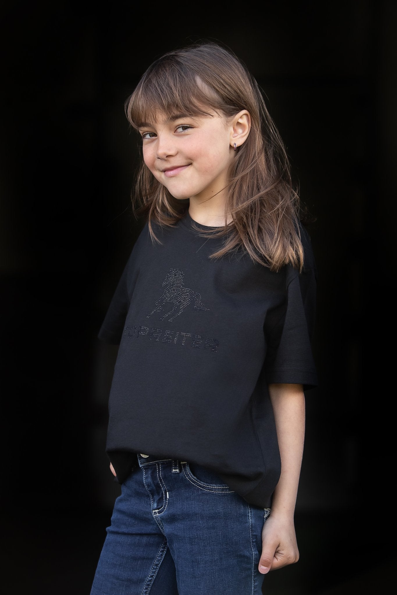 Glitzer Logo T-Shirt Kinder von TopReiter