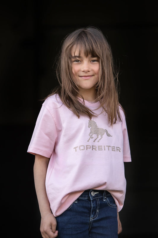 Glitzer Logo T-Shirt Kinder von TopReiter