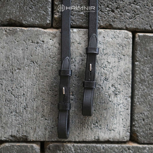 Leather reins without snap hook from Hrímnir
