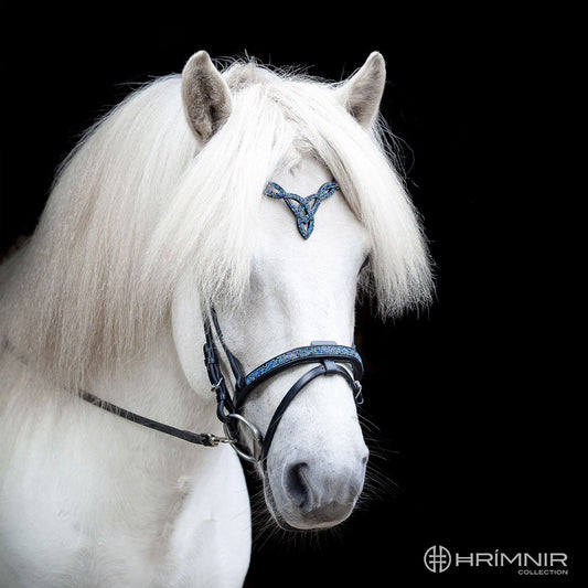English Combined Noseband Blue Lagoon by Hrímnir