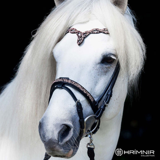 English Combined Noseband Sunset Pink by Hrímnir