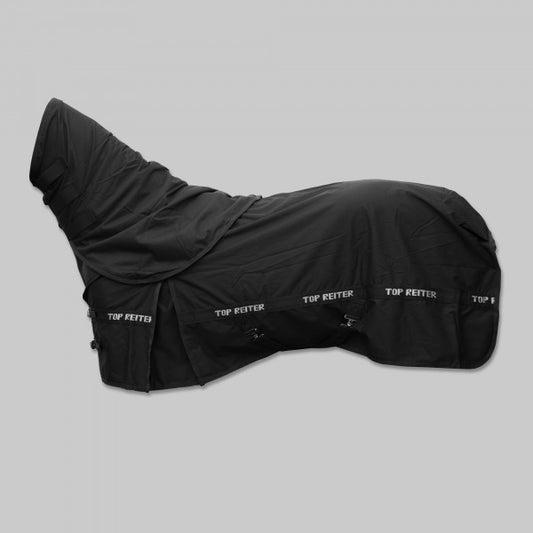 Regendecke Halsteil u. Fleecefutter, schwarz von TOP REITER