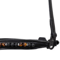 "ORKA"  Nasenriemen mit Lavaperlen und Tigeraugen oder mit Green Moss Agate,von TOP REITER