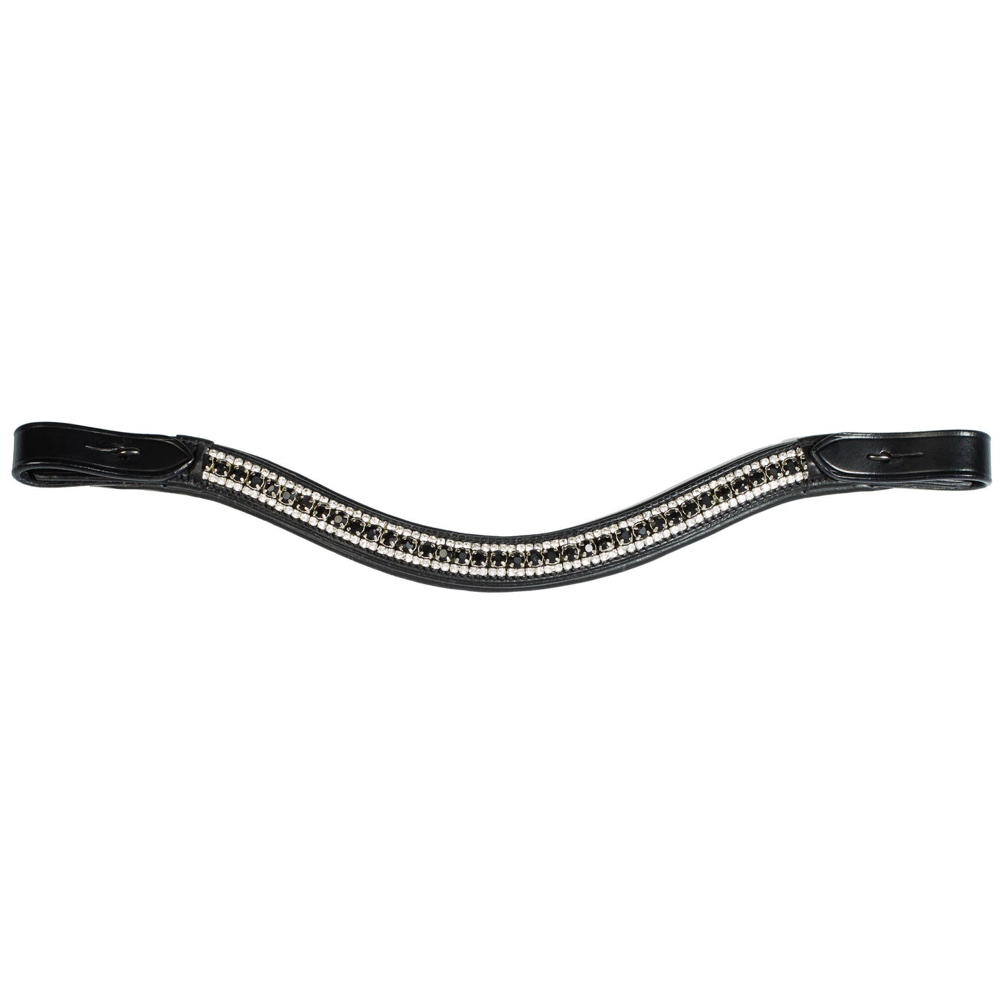 Wave browband with white and black crystals for StepByStep bridle by EQUES 