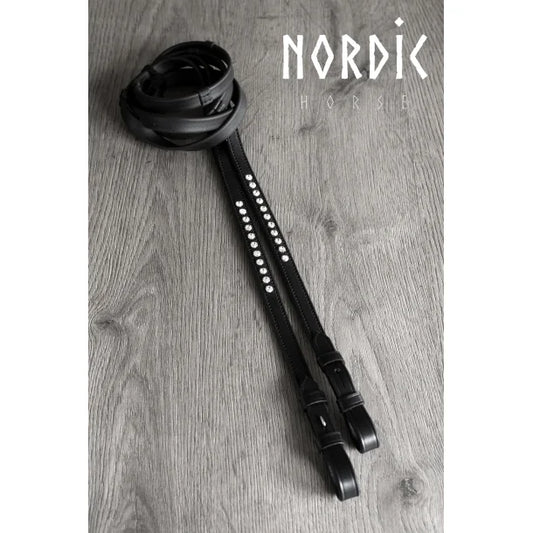 Biothanezügel mit weißen Steinen und Schnallen von NORDIC HORSE