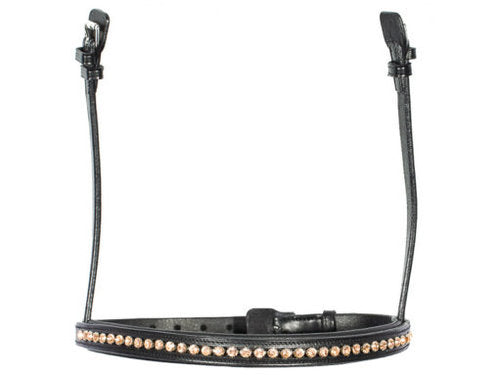 English noseband with golden stones from the StepByStep series