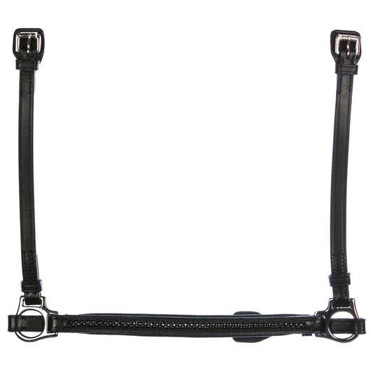 Hanoverian noseband with black braided application for StepByStep bridle by EQUES 