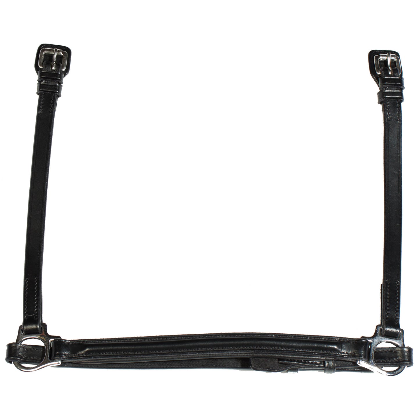 Hanoverian noseband made of black leather for StepByStep bridle by EQUES 