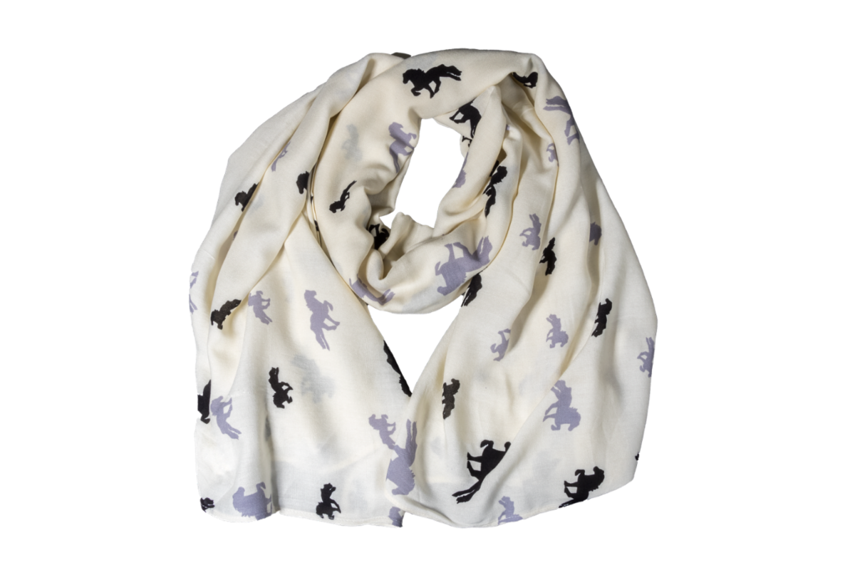 Scarf with Icelandic horses by Karlslund