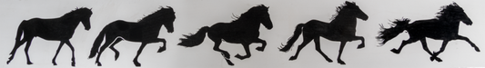 Icelandic horse stickers with the 5 gaits