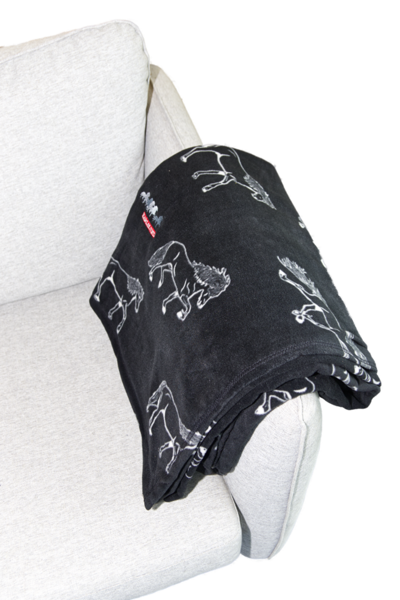 Fleece Sofadecke mit den 5 Gangarten