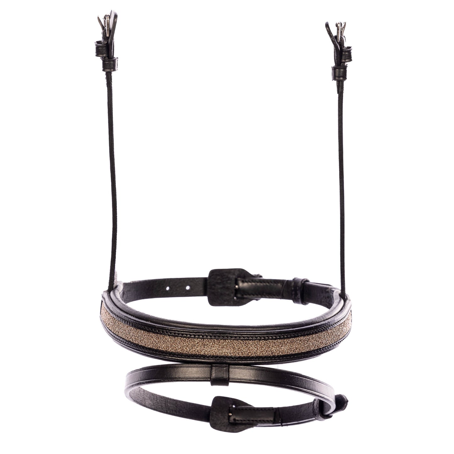 English combined noseband with champagne sparkle for StepByStep bridle by EQUES 
