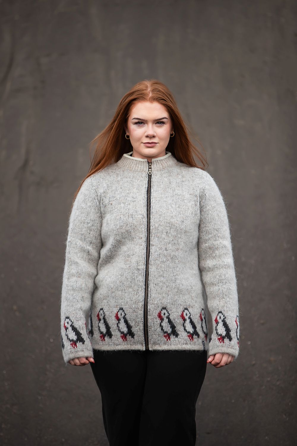 Puffin (Papageitaucher) Wollcardigan von KIDKA