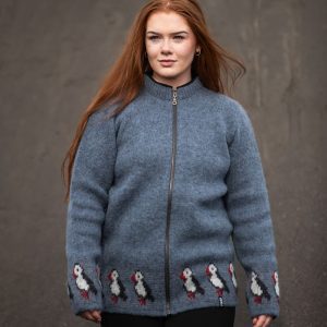 Puffin (Papageitaucher) Wollcardigan von KIDKA
