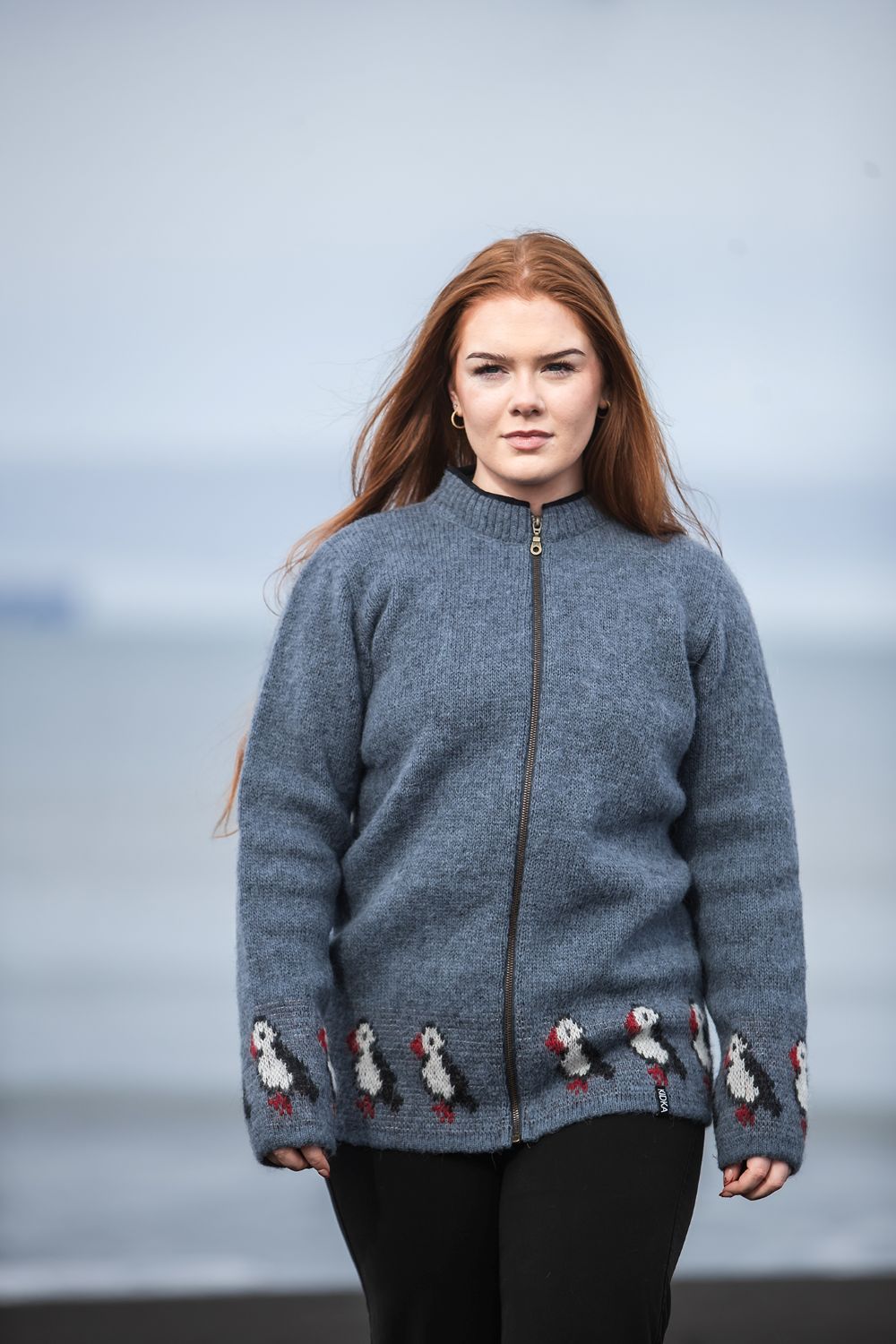 Puffin (Papageitaucher) Wollcardigan von KIDKA