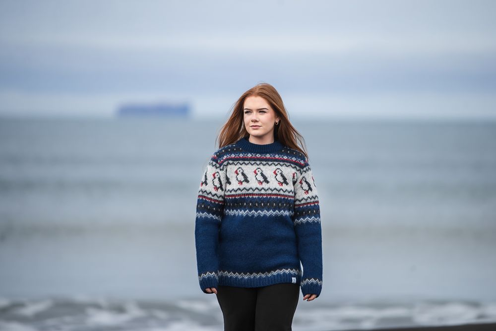 Puffin (Papageitaucher) Wollpullover von KIDKA