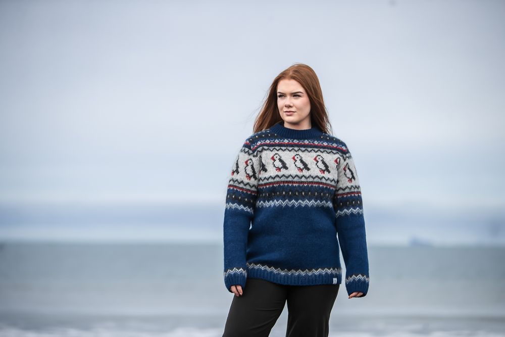 Puffin (Papageitaucher) Wollpullover von KIDKA