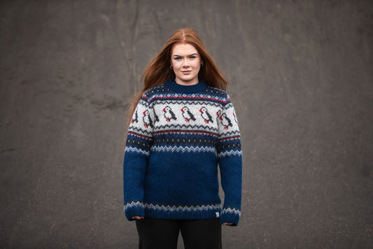 Puffin (Papageitaucher) Wollpullover von KIDKA